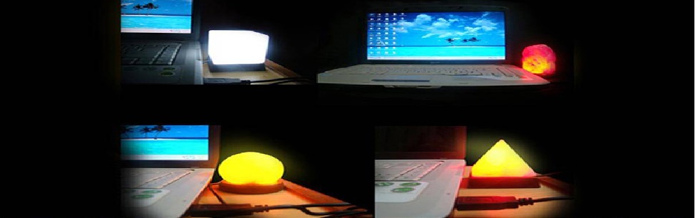 USB Salt Lamps with Laptop